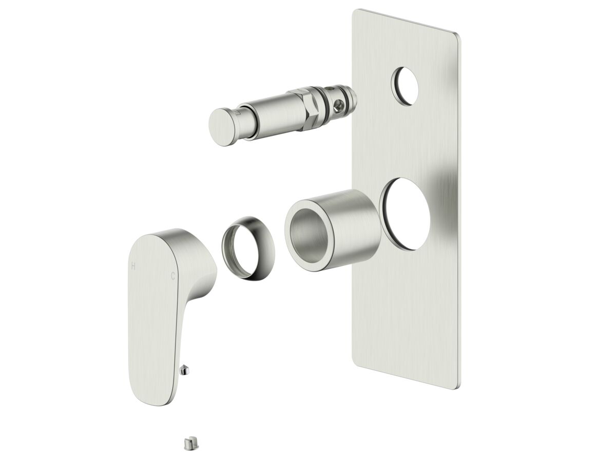 Reece Mizu Silk Shower Mixer With Diverter Kit Brushed Nickel