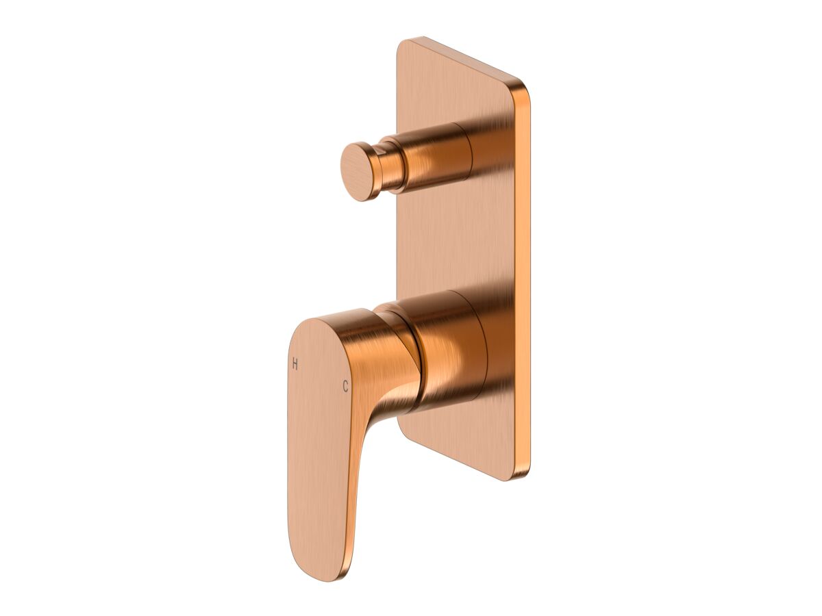 reece Mizu Silk Shower Mixer with Diverter Tap Kit Brushed Bronze