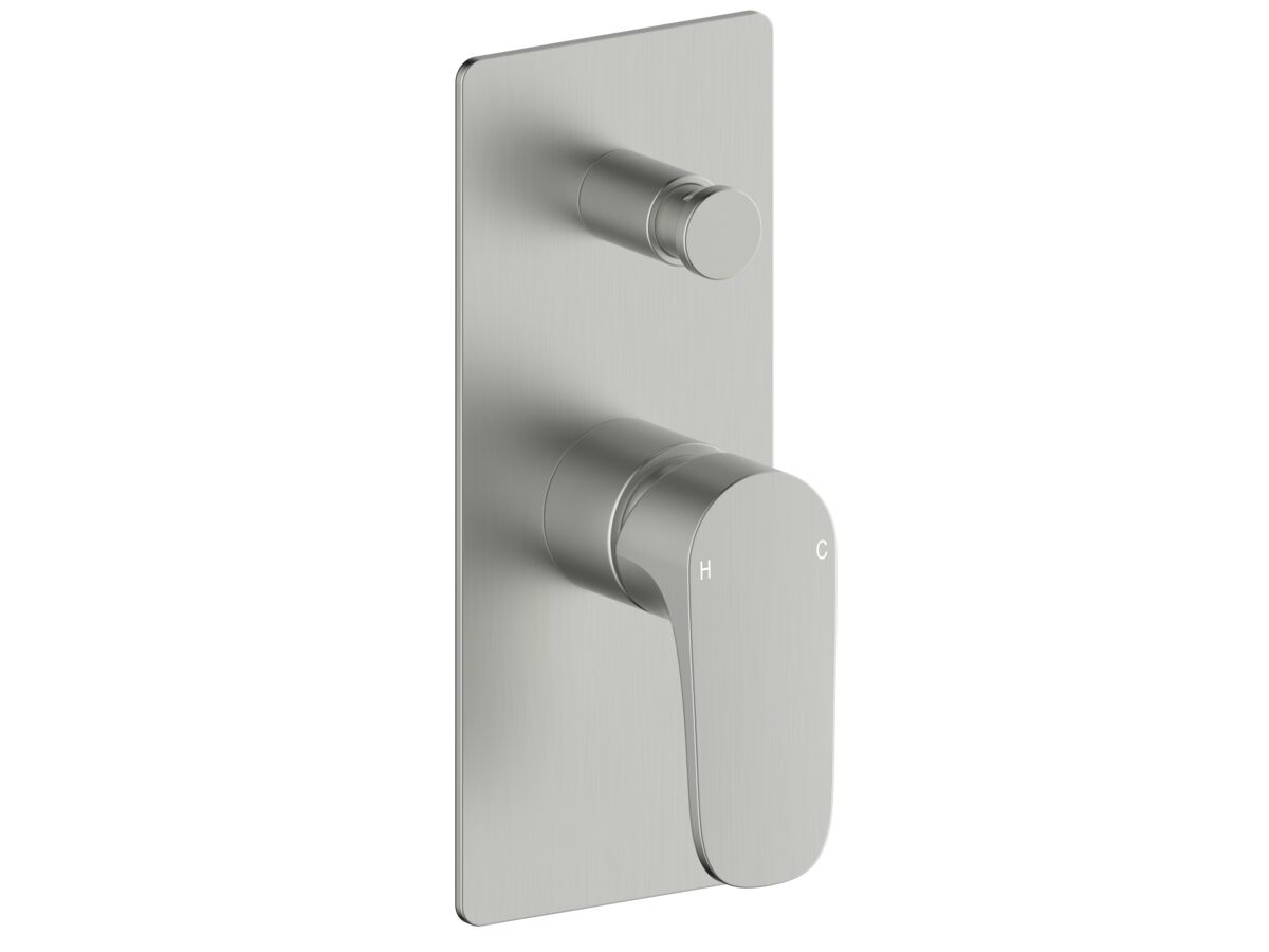 Reece Mizu Silk Shower Mixer With Diverter Trimset Brushed Nickel