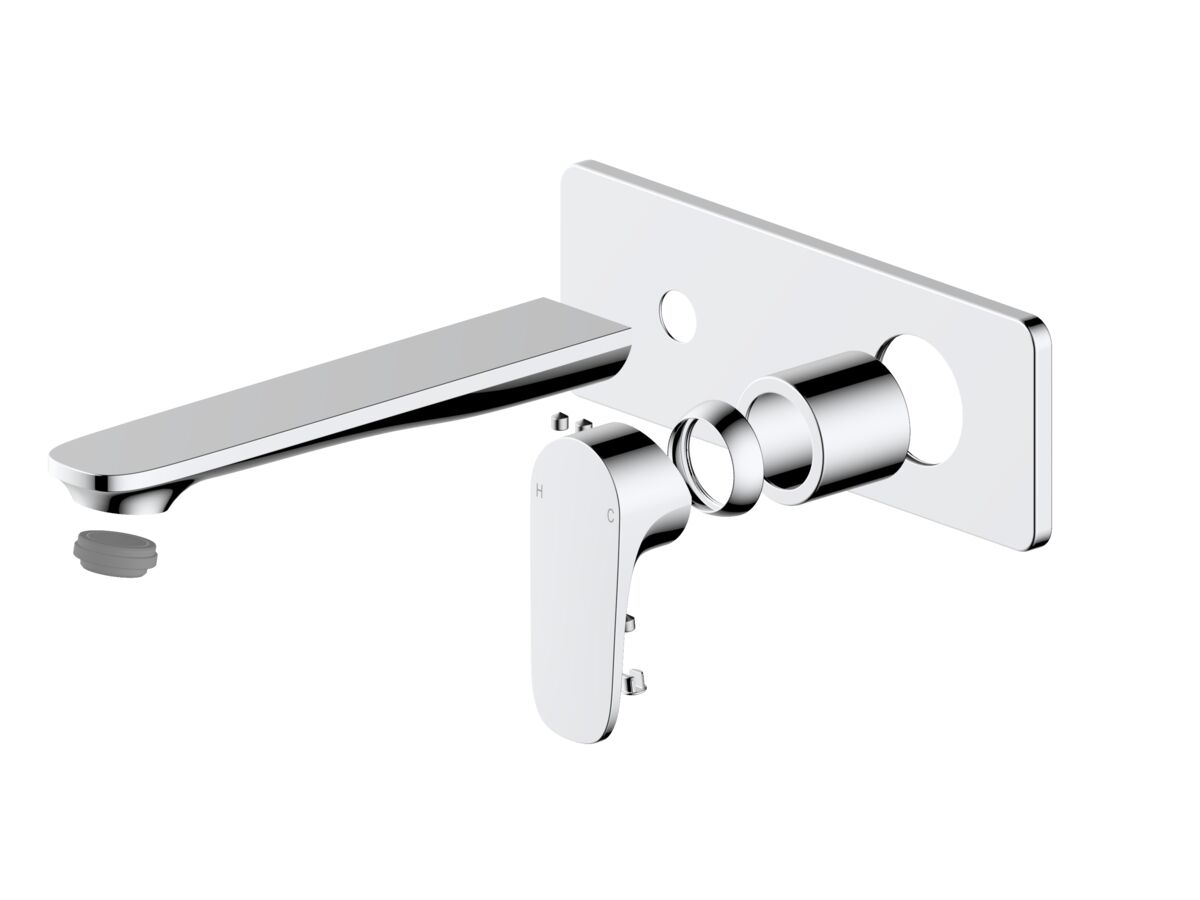 reece Mizu Silk Wall Basin/Bath Mixer Tap Set Trimset 188mm Chrome (6 Star) Lead Free