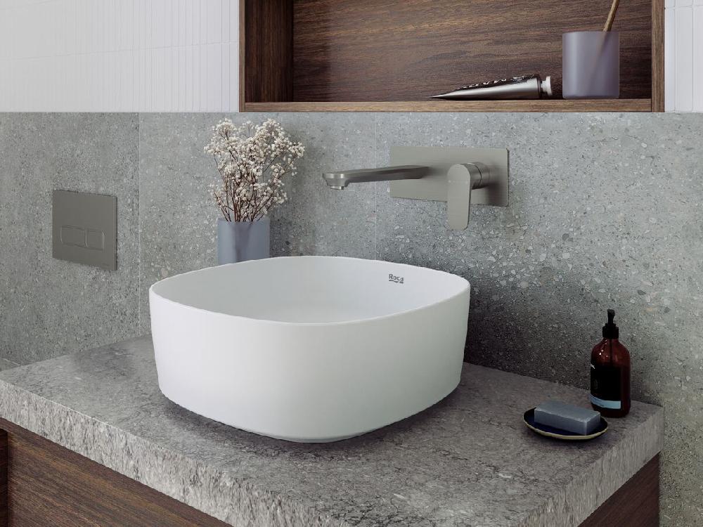 Reece Mizu Silk Wall Basin Mixer Trimset Brushed Nickel (5 Star)