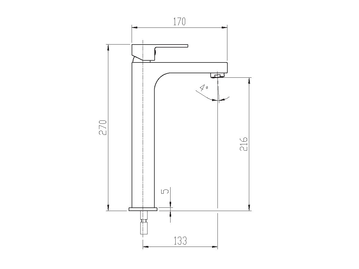 Reece Mizu Soothe Extended Basin Mixer Tap Matte Black (4 Star)