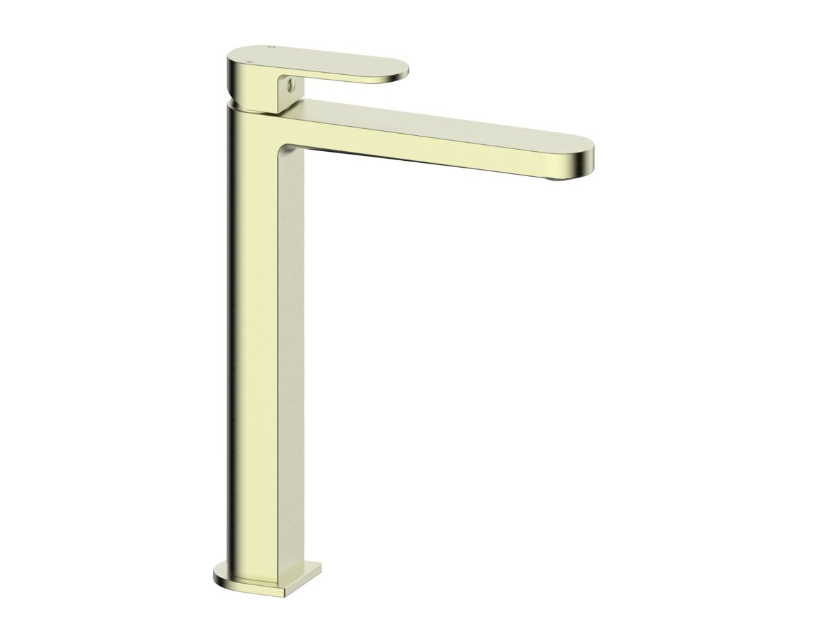 reece Mizu Soothe MK2 Extended Basin Mixer Brushed Brass (6 Star) Lead Free