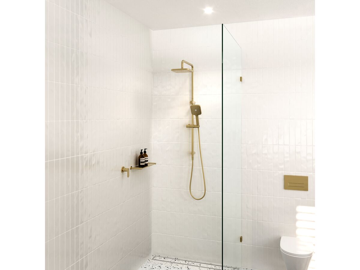 Reece Mizu Soothe MK2 Shower Mixer Kit Brushed Brass Lead Free