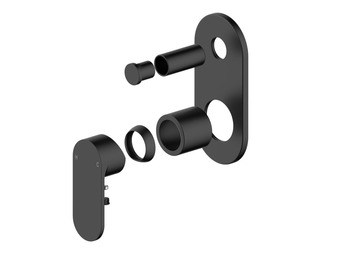 reece Mizu Soothe MK2 Shower Mixer with Diverter Trimset Matte Black