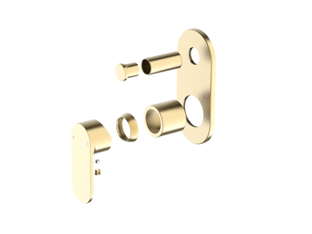 reece Mizu Soothe MK2 Shower Mixer with Diverter Trimset Brushed Brass