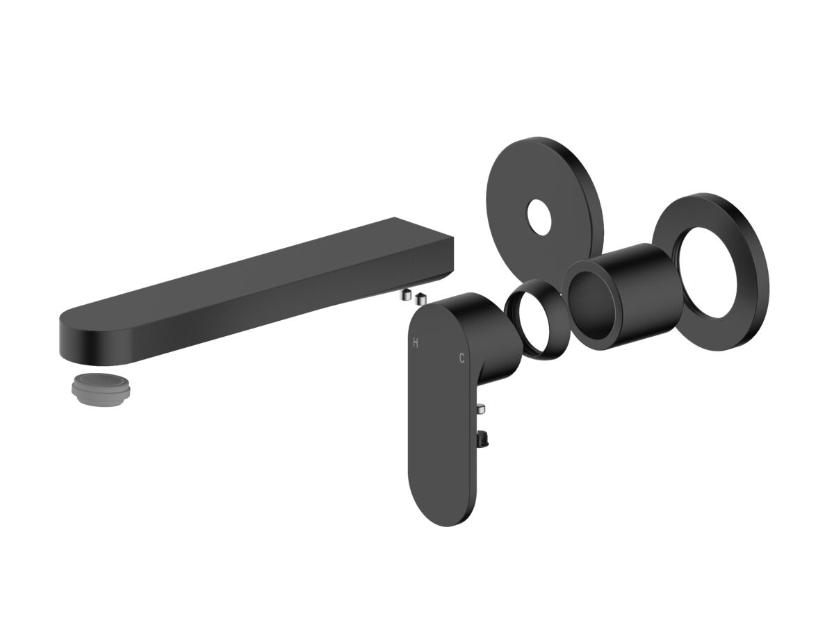 reece Mizu Soothe MK2 Wall Basin/Bath Mixer 2 Piece Trimset Matte Black (6 Star) Lead Free