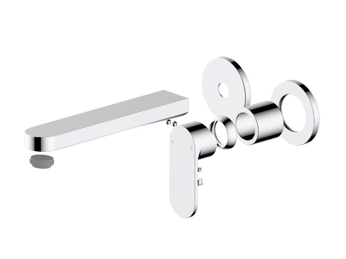 reece Mizu Soothe MK2 Wall Basin/Bath Mixer 2 Piece Trimset Chrome (6 Star) Lead Free