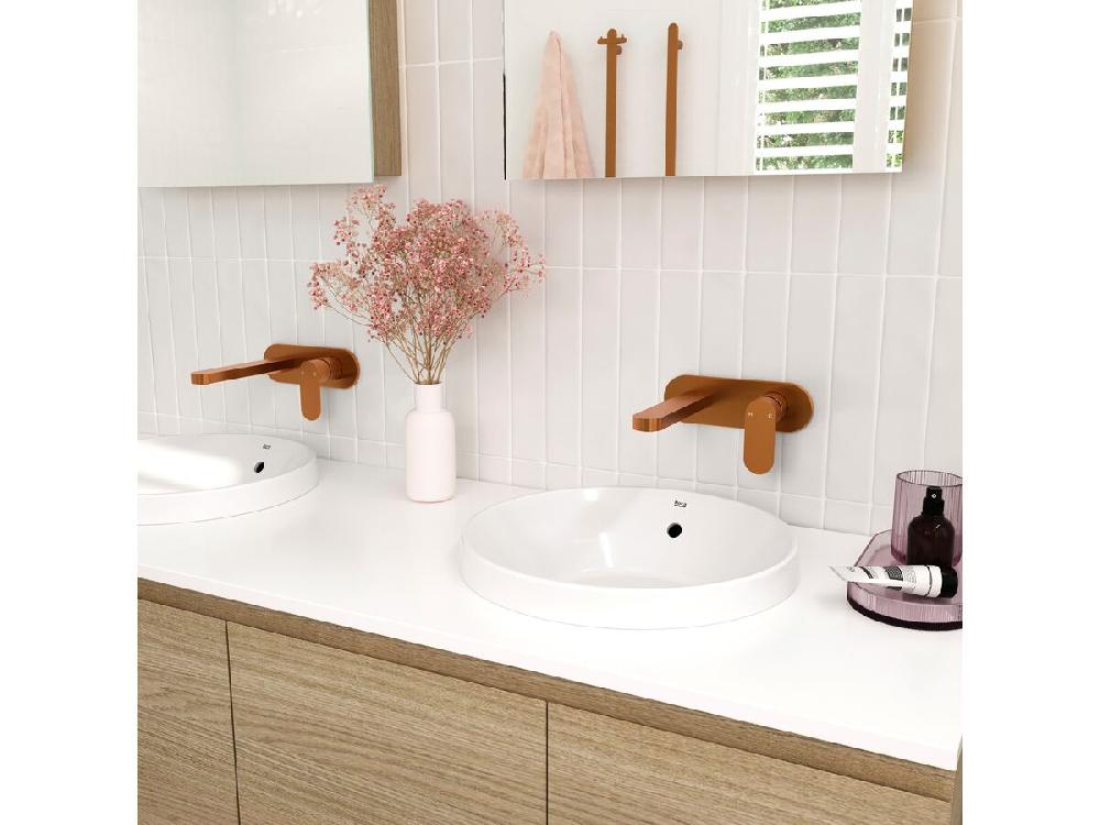 Reece Mizu Soothe MK2 Wall Basin/Bath Mixer Set Kit Brushed Bronze (6 Star) Lead Free
