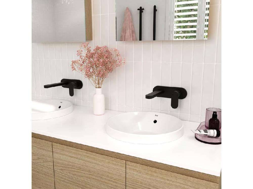 Reece Mizu Soothe MK2 Wall Basin/Bath Mixer Set Trimset Matte Black (6 Star) Lead Free