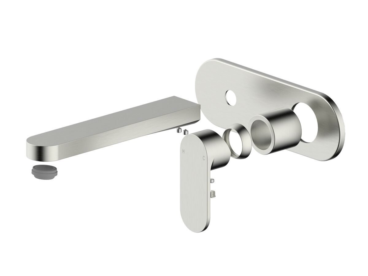 reece Mizu Soothe MK2 Wall Basin/Bath Mixer Set Trimset Brushed Nickel (6 Star) Lead Free
