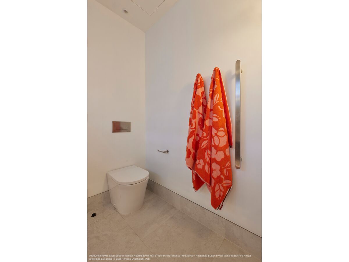 Reece Mizu Soothe Vertical Heated Towel Rail (Triple Pack) Polished Stainless Steel