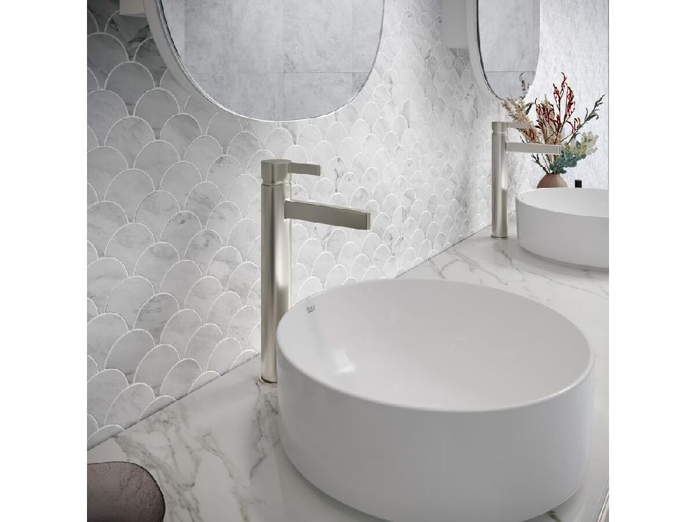 Reece Mizu Stream Extended Basin Mixer Tap Brushed Nickel (5 Star)