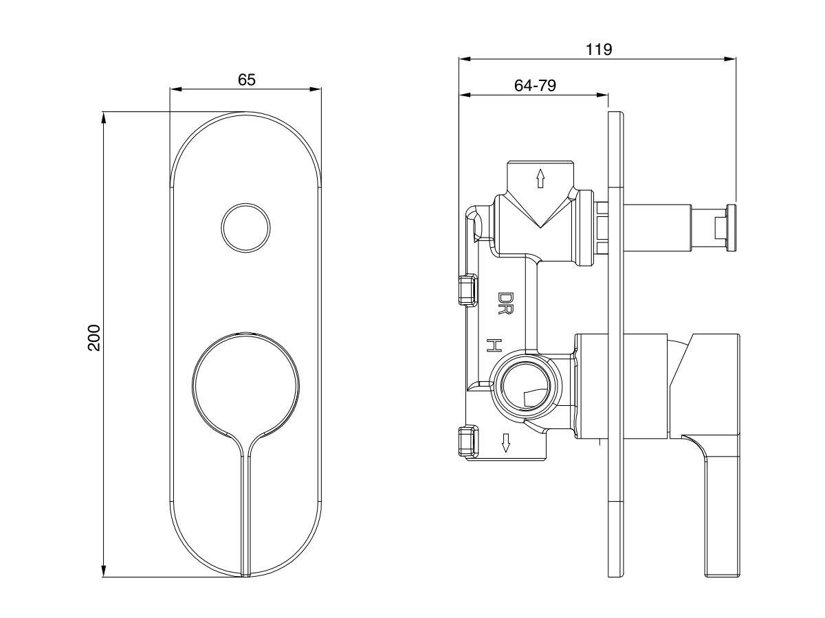Reece Mizu Stream Shower Mixer Tap With Diverter Chrome
