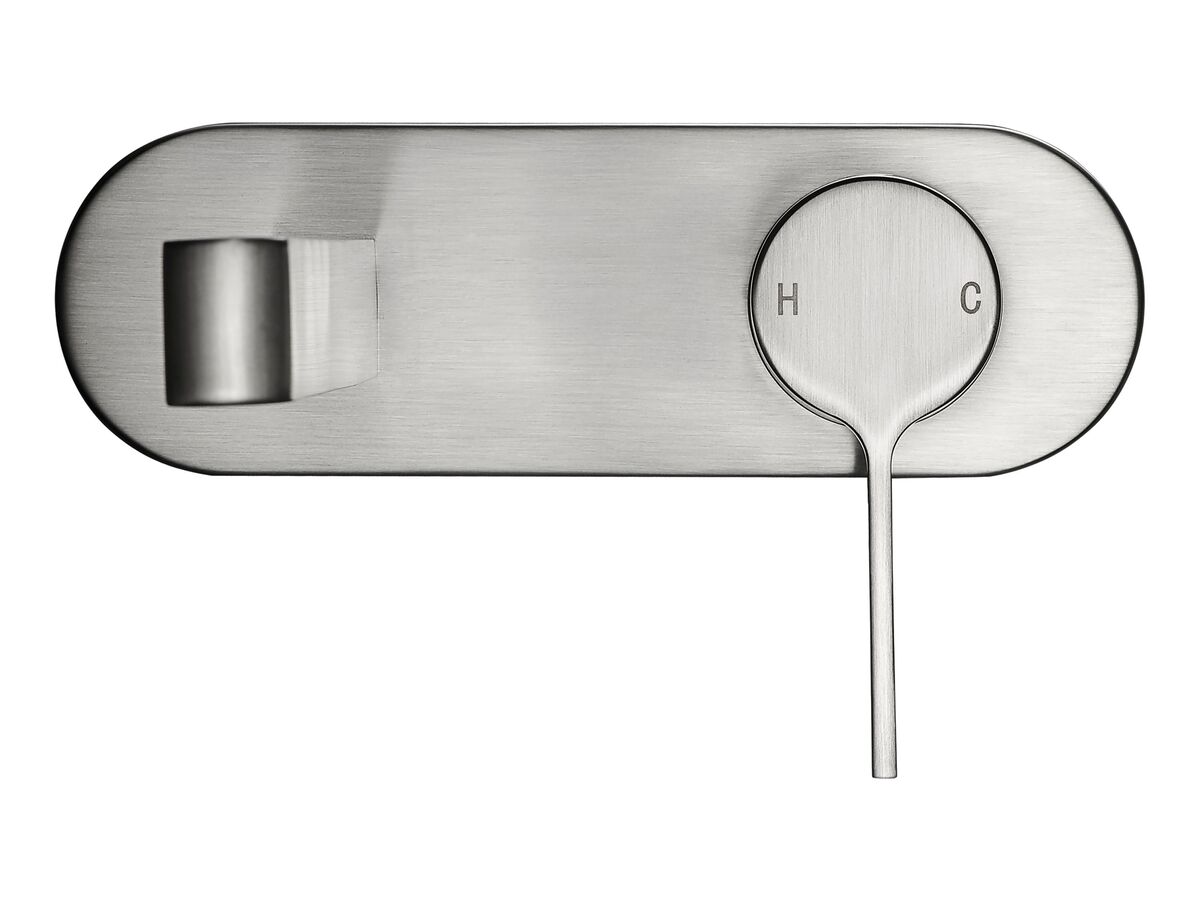 Reece Mizu Stream Wall Basin Mixer Tap Set Brushed Nickel (4 Star)