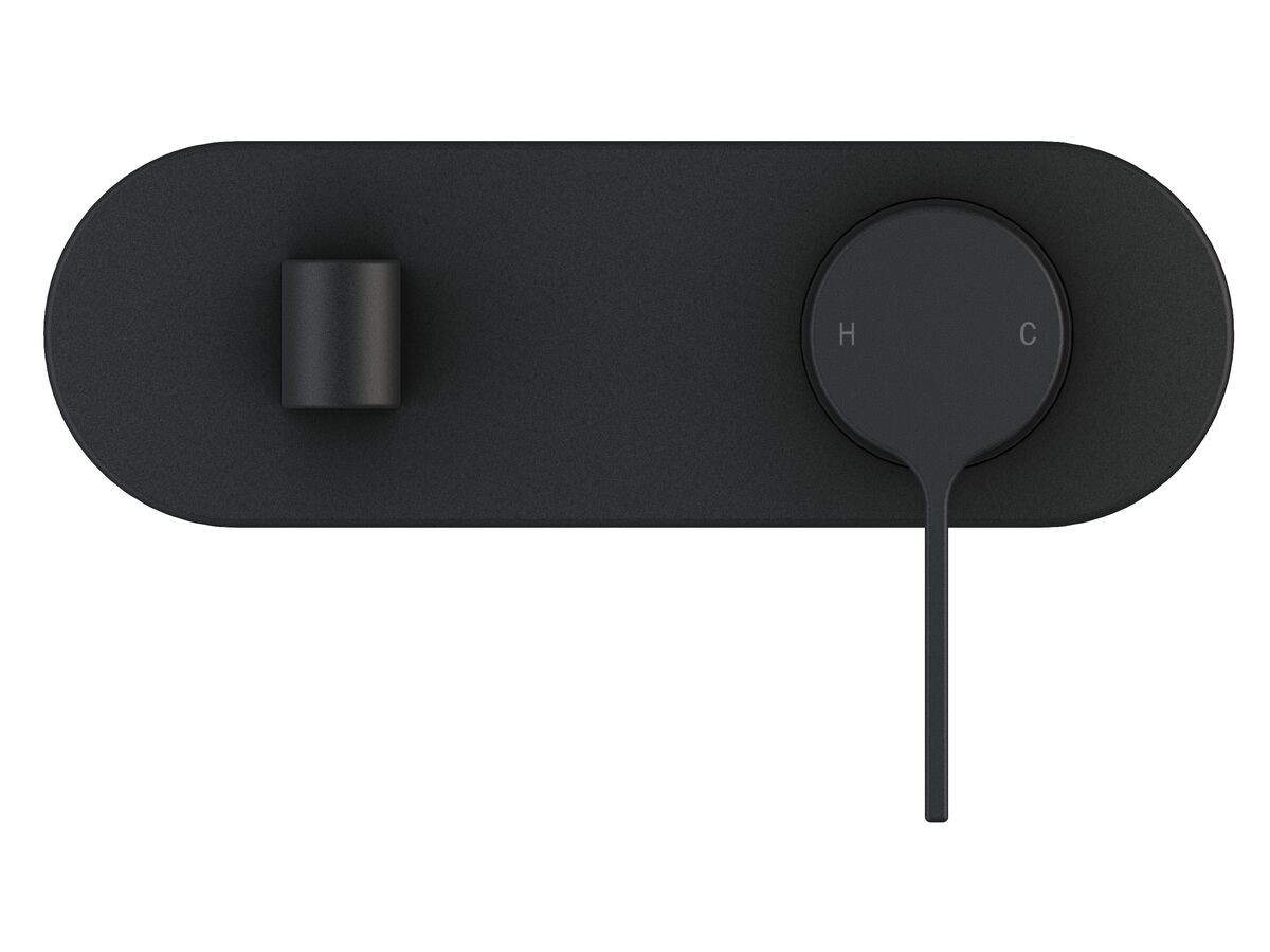 Reece Mizu Stream Wall Basin Mixer Tap Set Matte Black (4 Star)