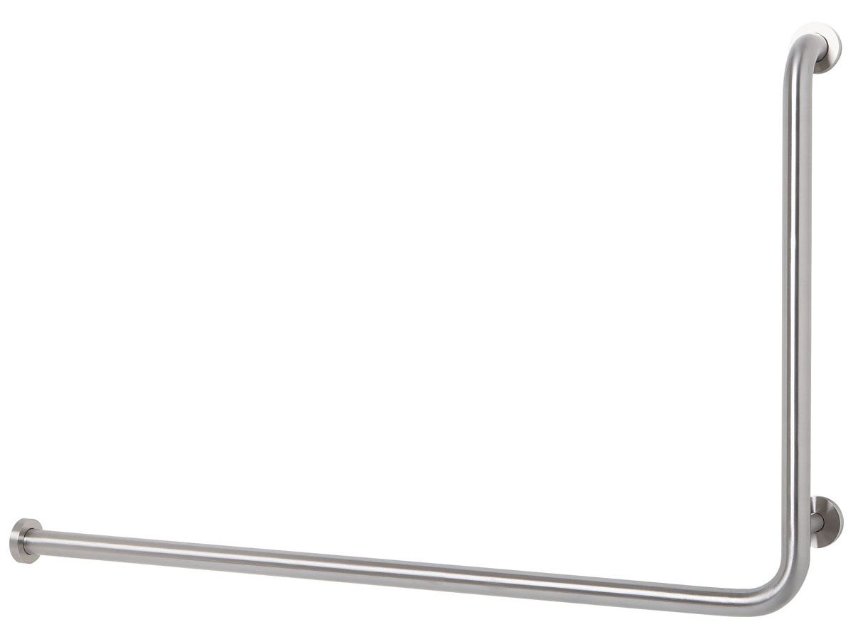 reece Mobi 1000 x 600mm Left Hand Corner Grab Rail Polished Stainless Steel