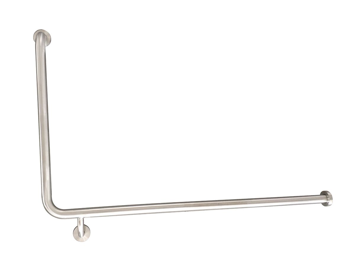 reece Mobi 1000 x 600mm Right Hand Corner Grab Rail Satin Stainless Steel
