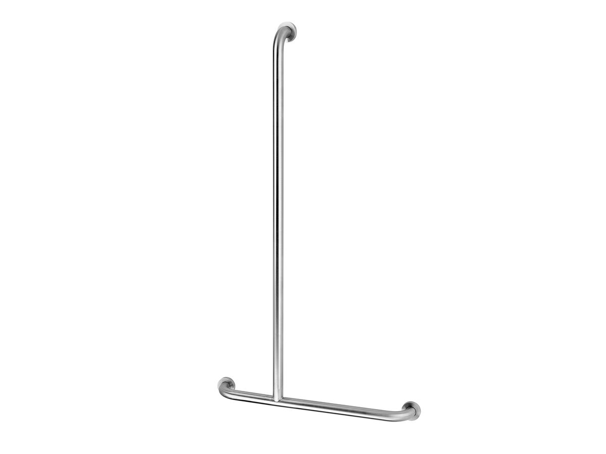 reece Mobi 1100 x 600mm Left Hand Invert "T" Grab Rail Satin Stainless Steel