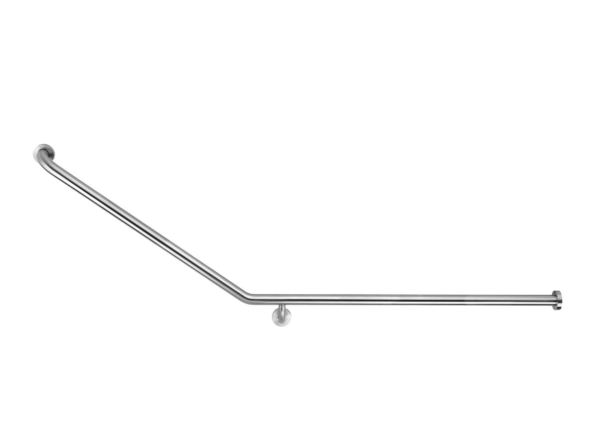 reece Mobi 900 x 700mm x 140 Degree Right Hand Corner Grab Rail Satin Stainless Steel