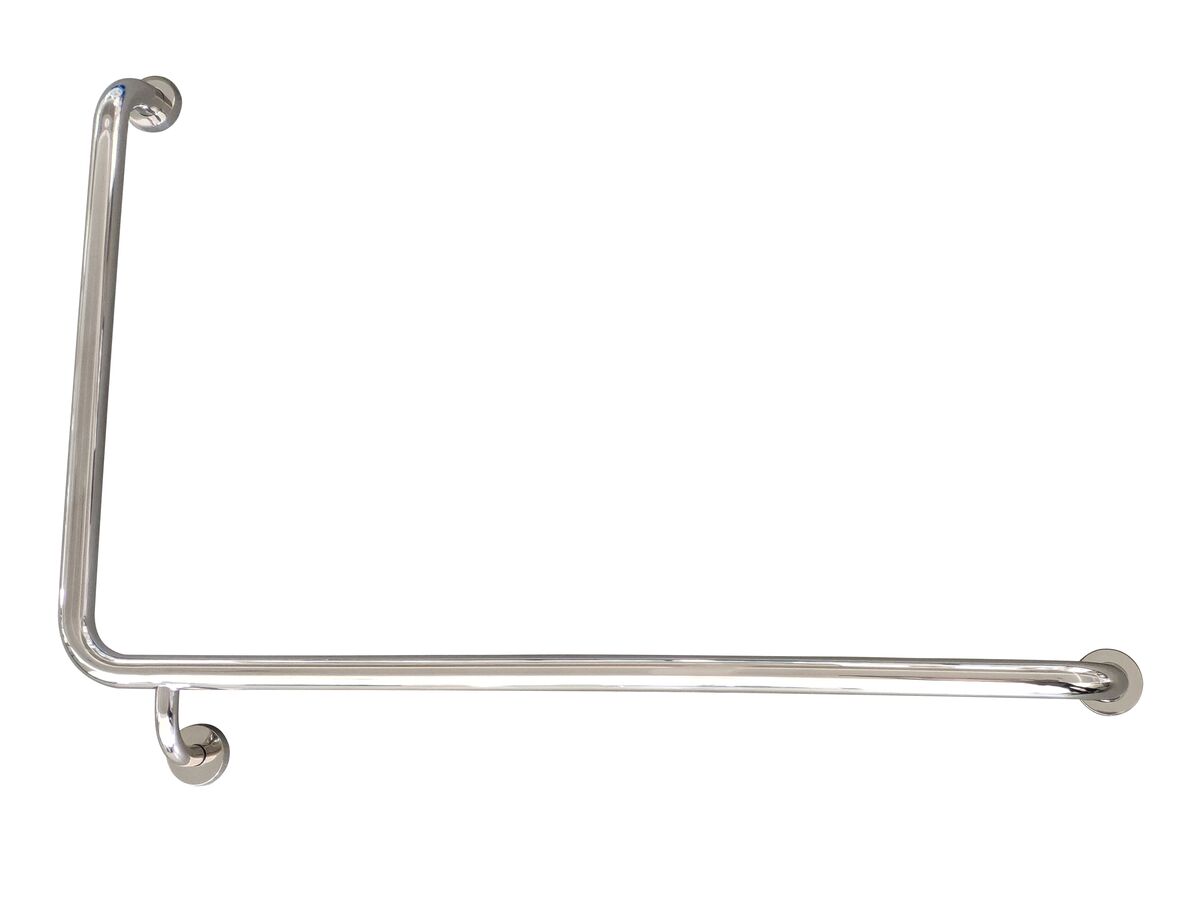 reece Mobi 940 x 600mm x 90 Degree Right Hand Grab Rail Polished Stainless Steel