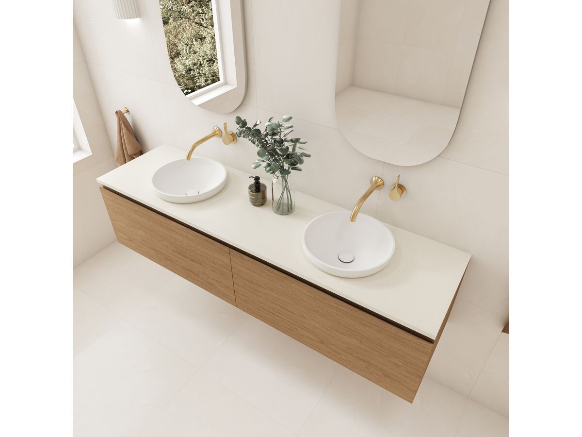 Reece Omvivo Venice 380mm Semi Inset Basin Solid Surface White