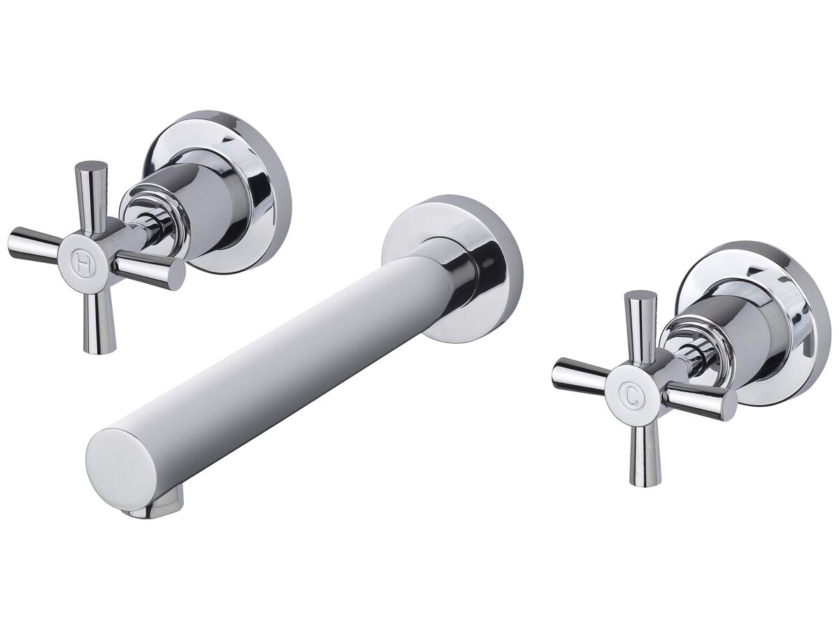 reece Phoenix Gen X Wall Basin Set 200mm Outlet Cross Ceramic Disc Chrome (5 Star)