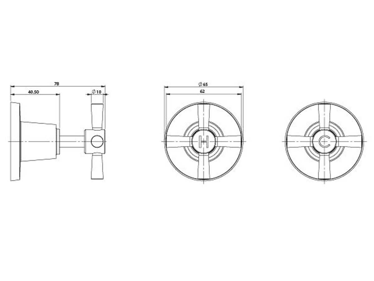 Reece Phoenix Gen X Wall Top Assembly With 65mm Wall Flange Chrome