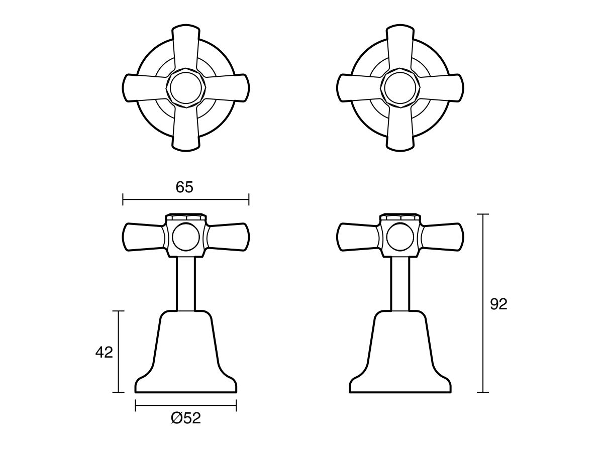 Reece Posh Bristol Basin Top Assembly Chrome Lead Free