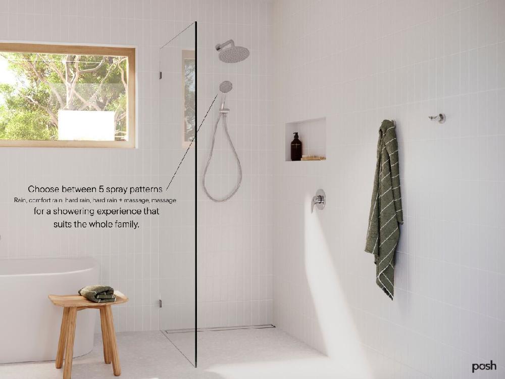 Reece Posh Bristol MK2 Handshower With Water Inlet Wall Bracket Chrome (3 Star)