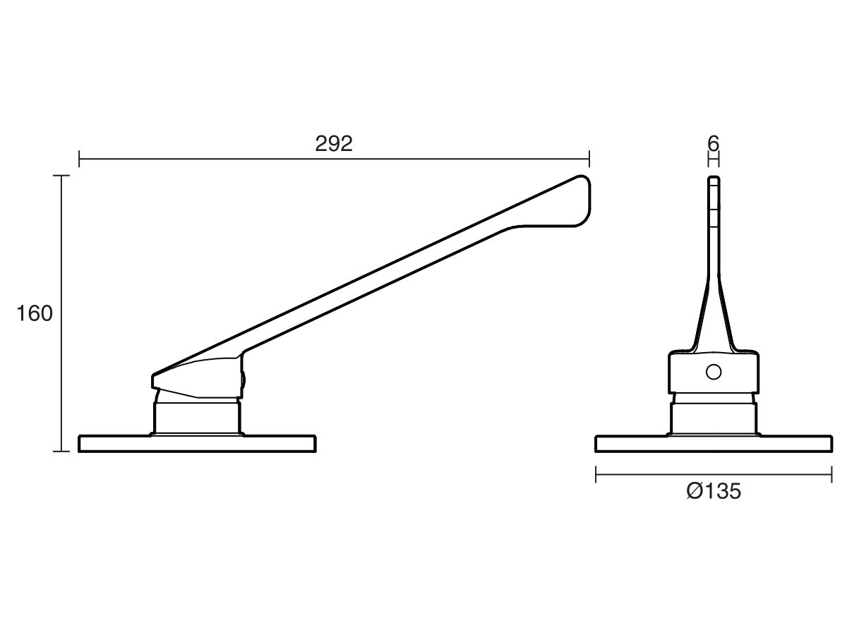 Reece Posh Bristol MK2 Shower Mixer Tap With Extended Lever Chrome