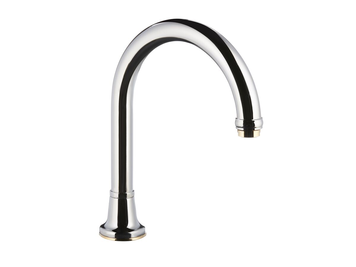 reece Posh Bristol Swivel Hob Outlet Gooseneck 25mm Chrome/Gold (4 Star)