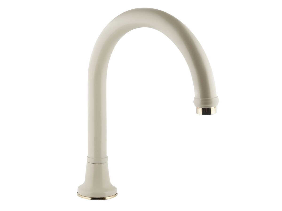 reece Posh Bristol Swivel Hob Outlet Gooseneck 25mm Ivory/Gold (4 Star)