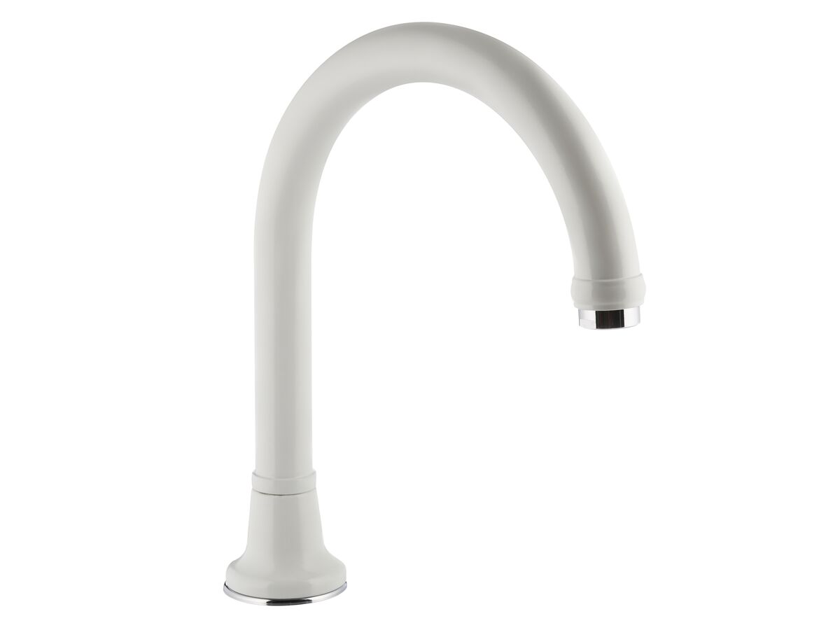 reece Posh Bristol Swivel Hob Outlet Gooseneck 25mm White/Chrome (4 Star)