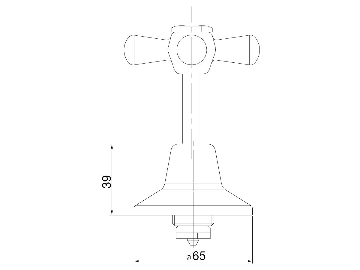 Reece Posh Bristol Wall Top Assembly Taps White / Chrome Lead Free