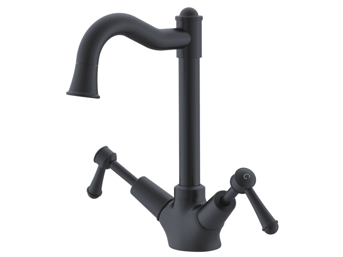 reece Posh Canterbury English Basin Twinner Lever Handles Matte Black (4 Star)