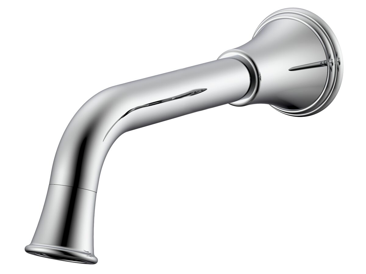 reece Posh Canterbury Wall Bath Outlet 150mm Chrome