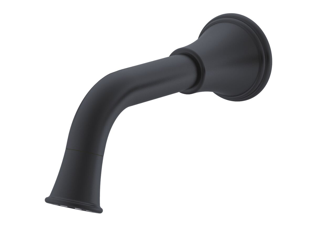 reece Posh Canterbury Wall Bath Outlet 150mm Matte Black