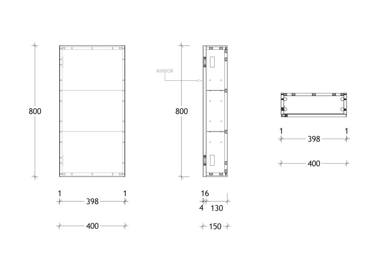Reece Posh Domaine 400mm X 800mm Shaving Cabinet Standard 1 Door