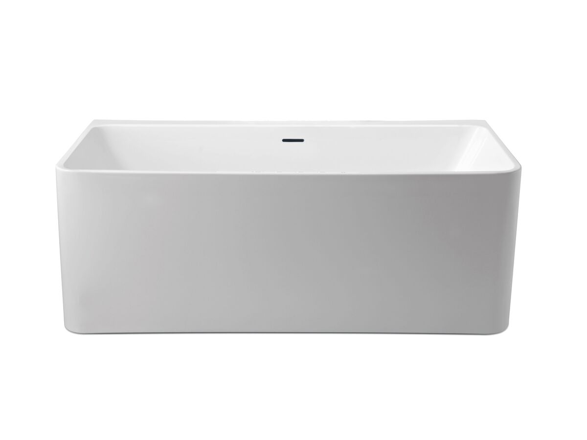 reece Posh Domaine Back to Wall Freestanding Bath with Overflow 1500 x 720mm White