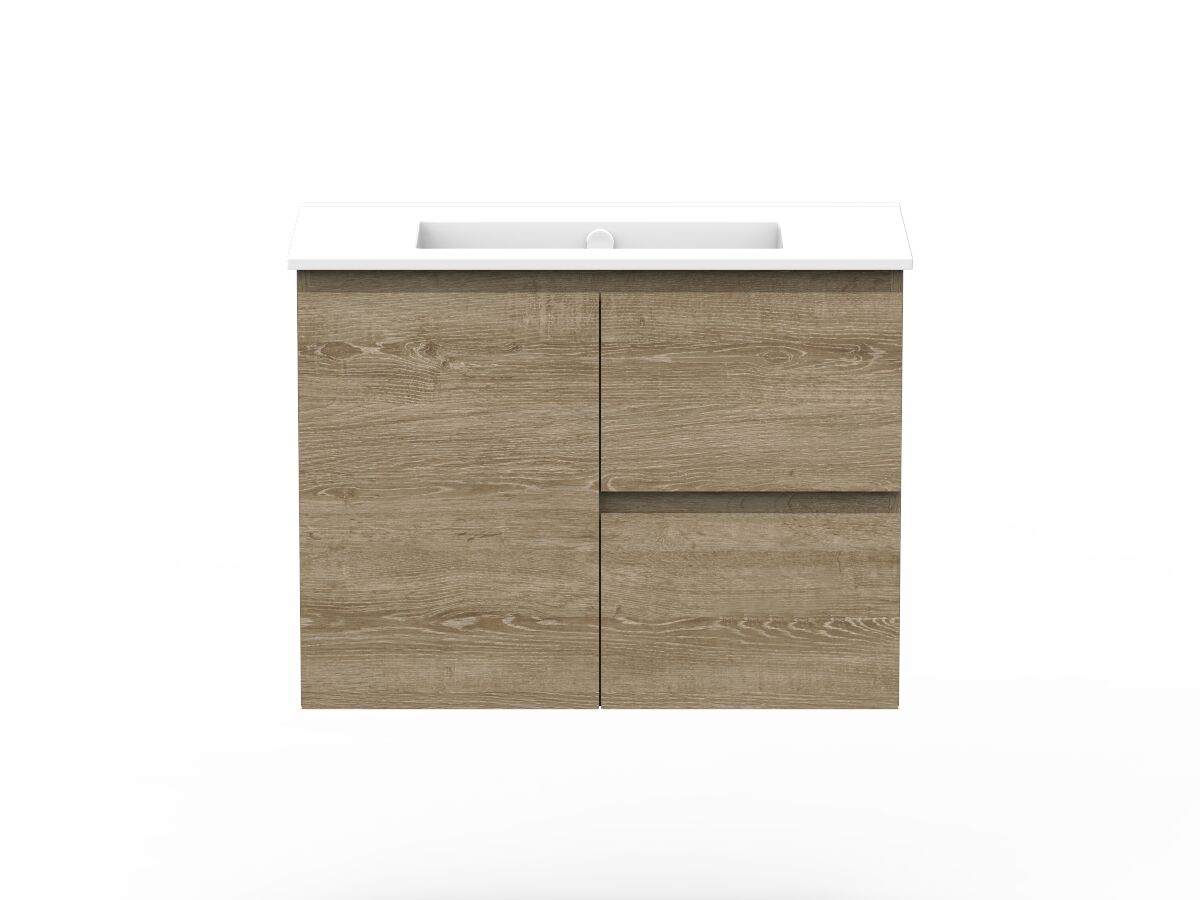 reece Posh Domaine Ensuite 750mm Wall Hung Vanity Centre Basin Ceramic Top