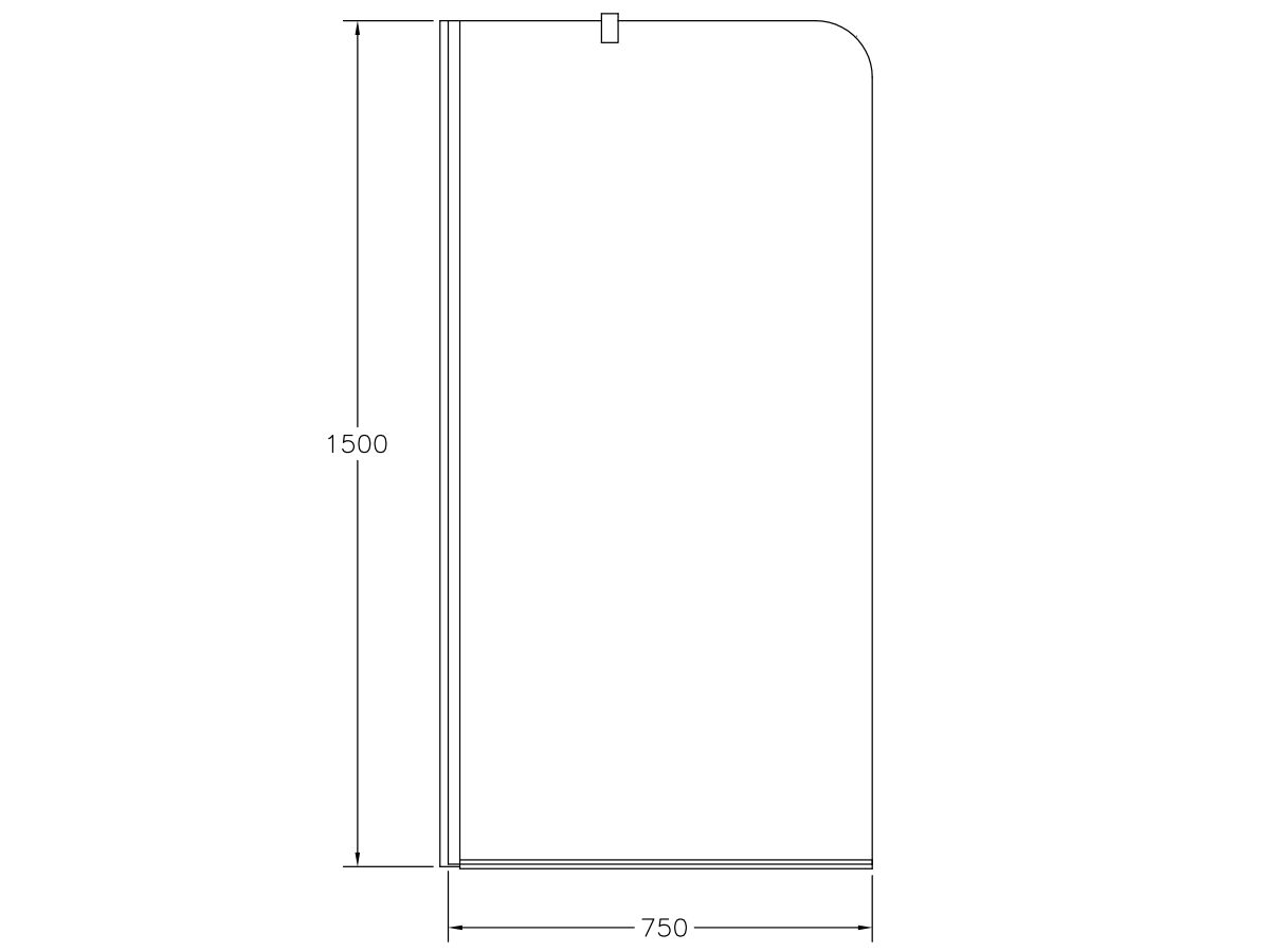 Reece Posh Domaine Fixed Single Bath Panel 8mm Chrome