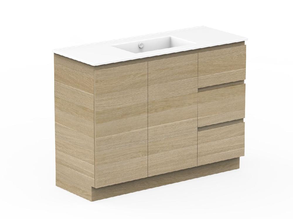 Reece Posh Domaine Plus Conventional 1200mm Floor Mounted Vanity Centre Basin Ceramic Top
