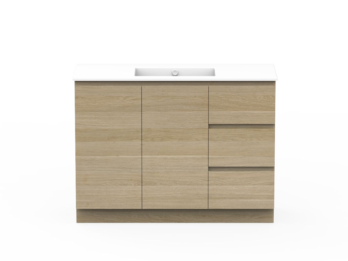 reece Posh Domaine Plus Conventional 1200mm Floor Mounted Vanity Centre Basin Ceramic Top