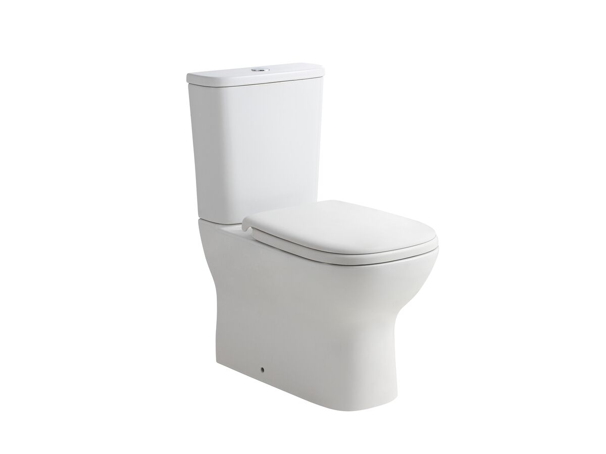 reece Posh Domaine Rimless Close Coupled Back to Wall Toilet Suite Back Inlet with Soft Close Quick Release Seat (4 Star)