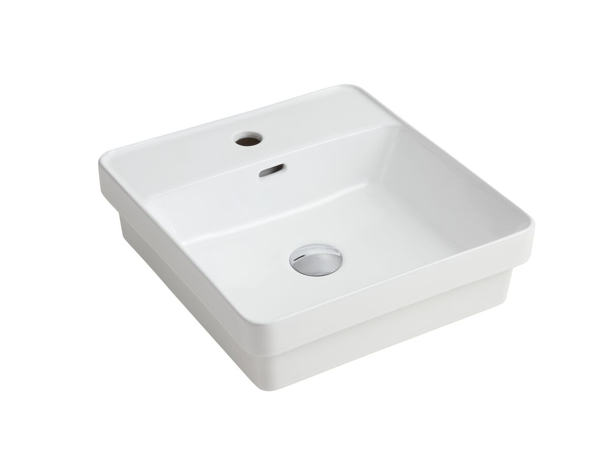 Reece Posh Domaine Semi Inset Overflow Basin 1 Taphole White