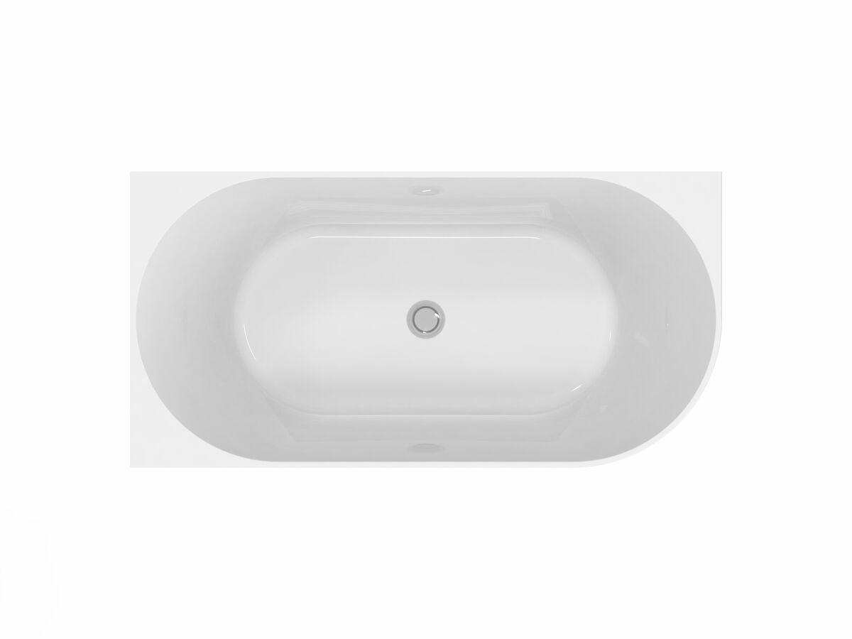 Reece Posh Solus Back To Corner Freestanding Bath 1500mm Left Corner White