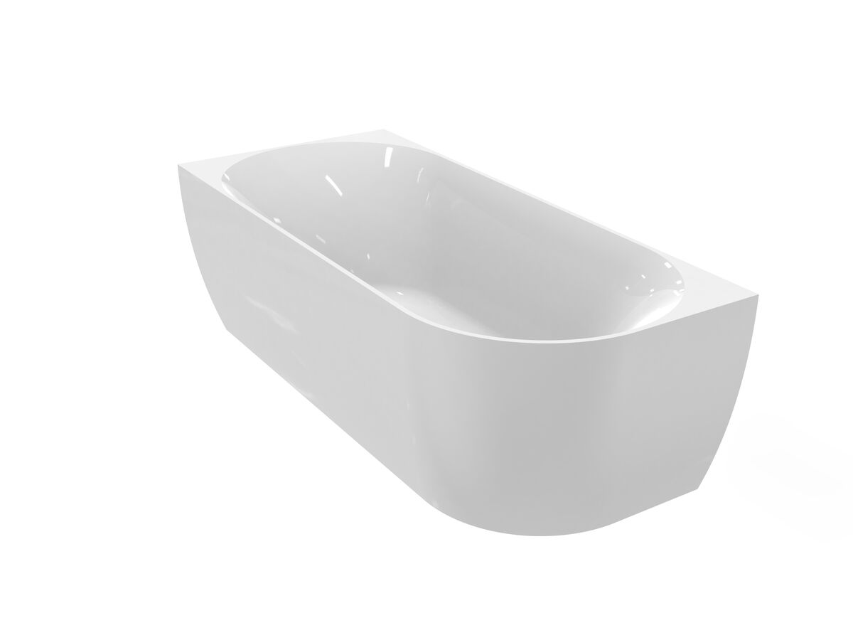 Reece Posh Solus Back To Corner Freestanding Bath 1700mm Left Corner White