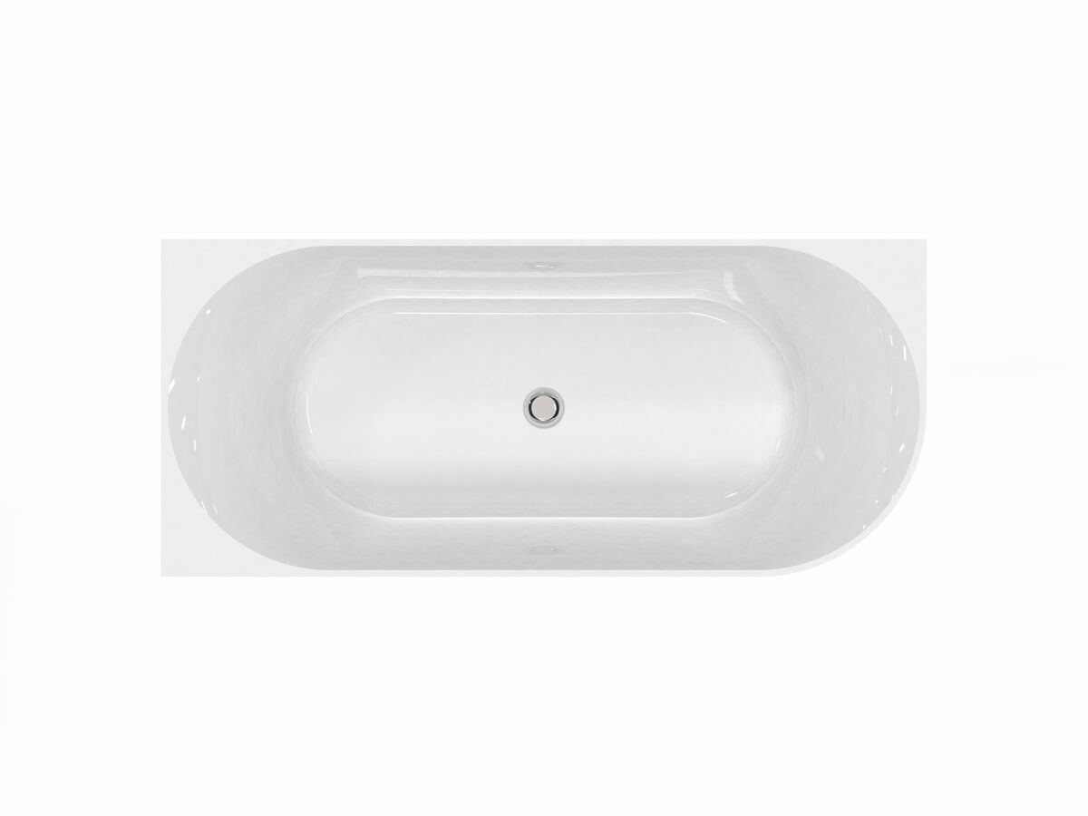Reece Posh Solus Back To Corner Freestanding Bath 1700mm Left Corner White