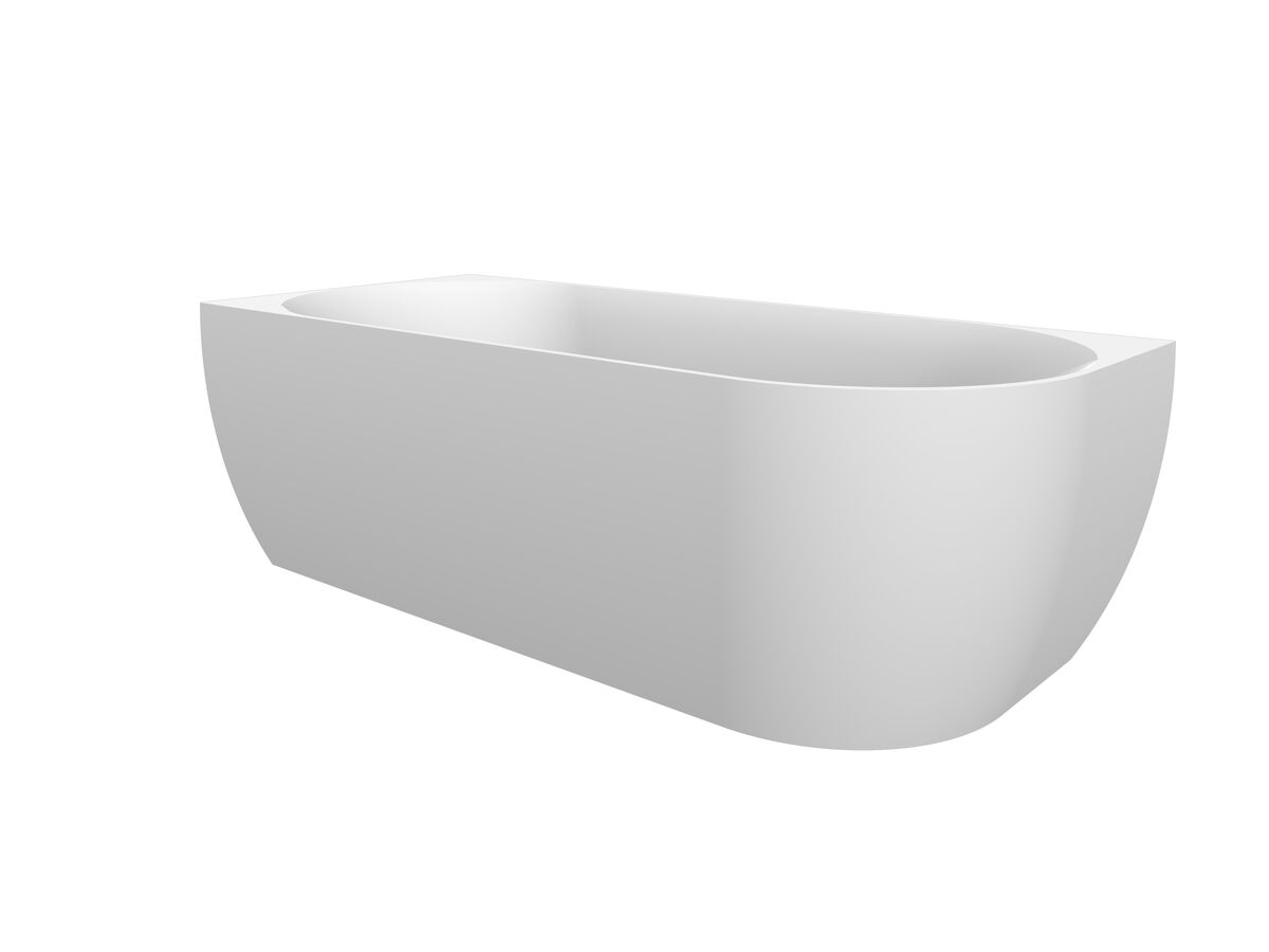 reece Posh Solus Back To Corner Freestanding Bath 1700mm Left Corner White